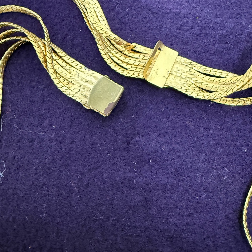 Christian Dior Vintage Gold 5-Strand Chain Belt/Necklace 30” Rare - Picture 8 of 9